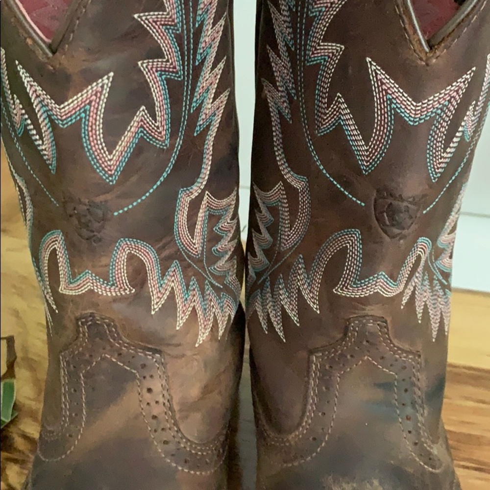 Ariat Stockman Saddle Vamp Cowgirl western Boot 10 - Picture 5 of 8